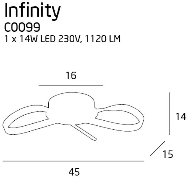 Plafoniera chrome Infinity- C0099
