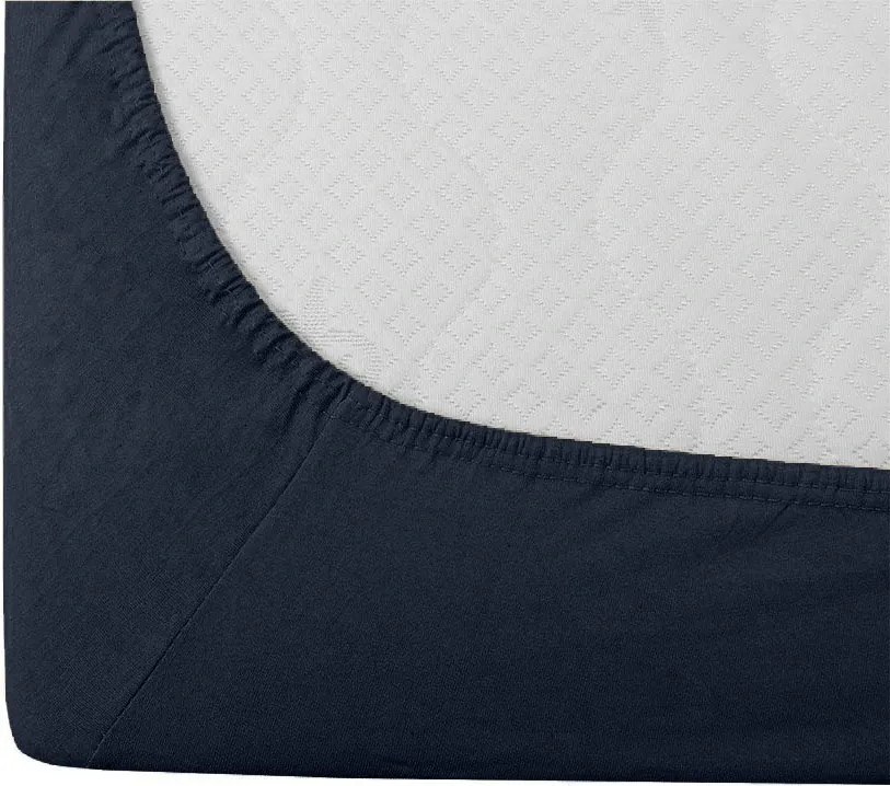 Cearsaf Jersey HIGHFIT albastru naval 90 x 200 cm