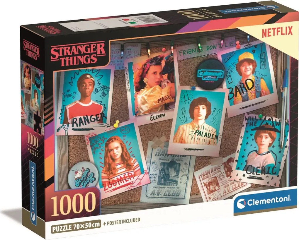 Stranger Things Puzzle Compact Clementoni cu 1000 de piese