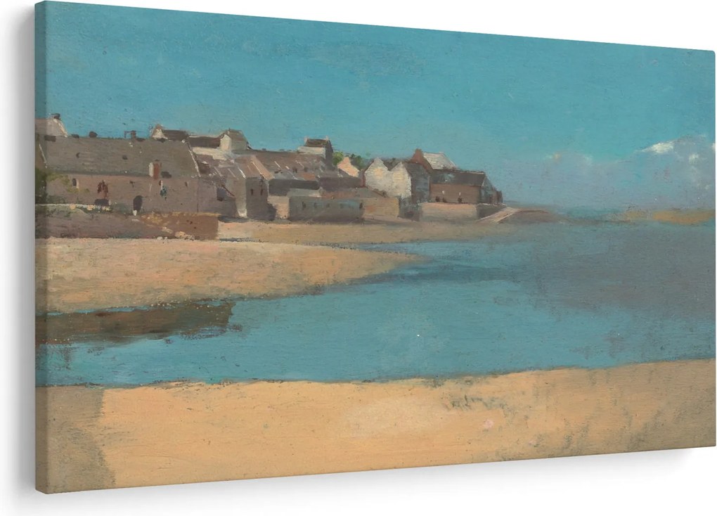 Tablou - Odilon Redon, Village by the Sea in Brittany, reproducere (90x60 cm)