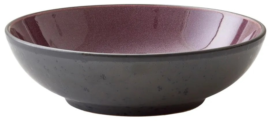 Bol servire din gresie Bitz Premium, ø 20 cm, violet-negru