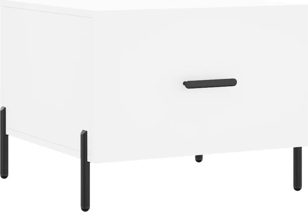 vidaXL Măsuță de cafea, alb, 50x50x40 cm, lemn compozit