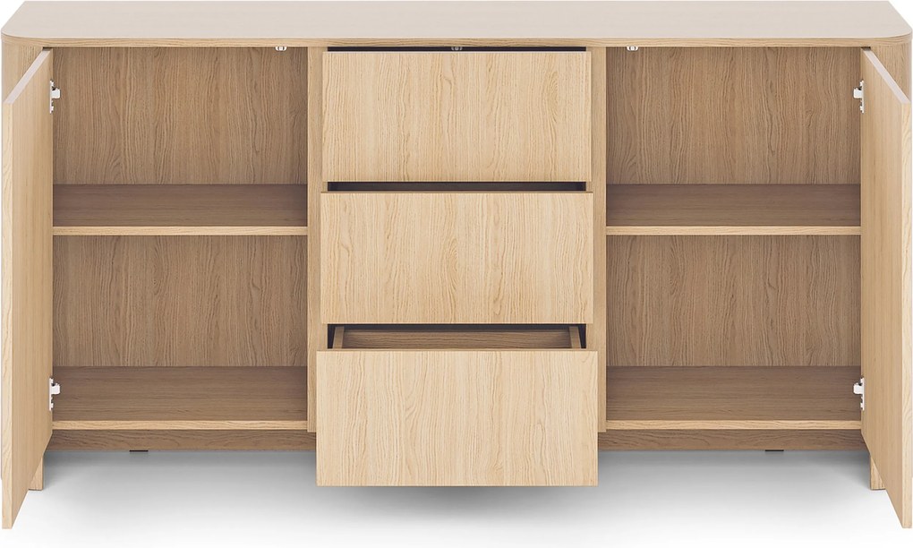 Comodă Sorrenti 168 cm cu sertare - stejar Vicenza