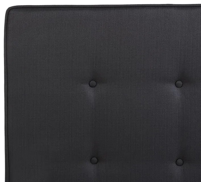Pat matrimonial 140 cm AMBRE (cu somieră) (negru). Promo -40%. 1007087