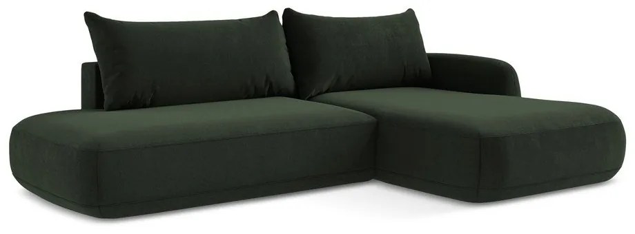 Colțar verde închis extensibil (cu colț pe partea dreaptă/cu șezlong) Hale – Makamii