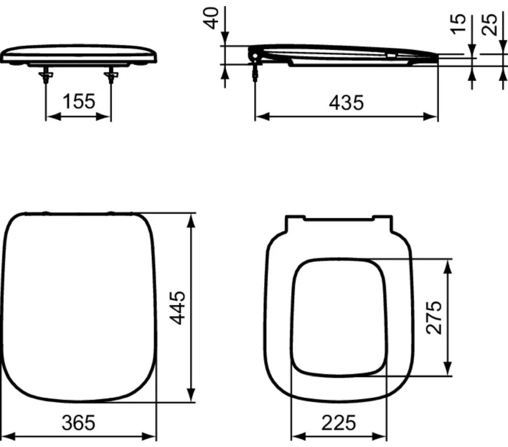 Capac wc duroplast Ideal Standard Esedra II alb