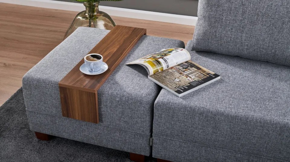 Coltar Extensibil Fly Corner Sofa Bed Right, Gri