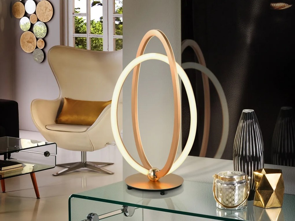Veioza / Lampa de masa LED design ultra-modern Ocellis auriu roze SV-814140
