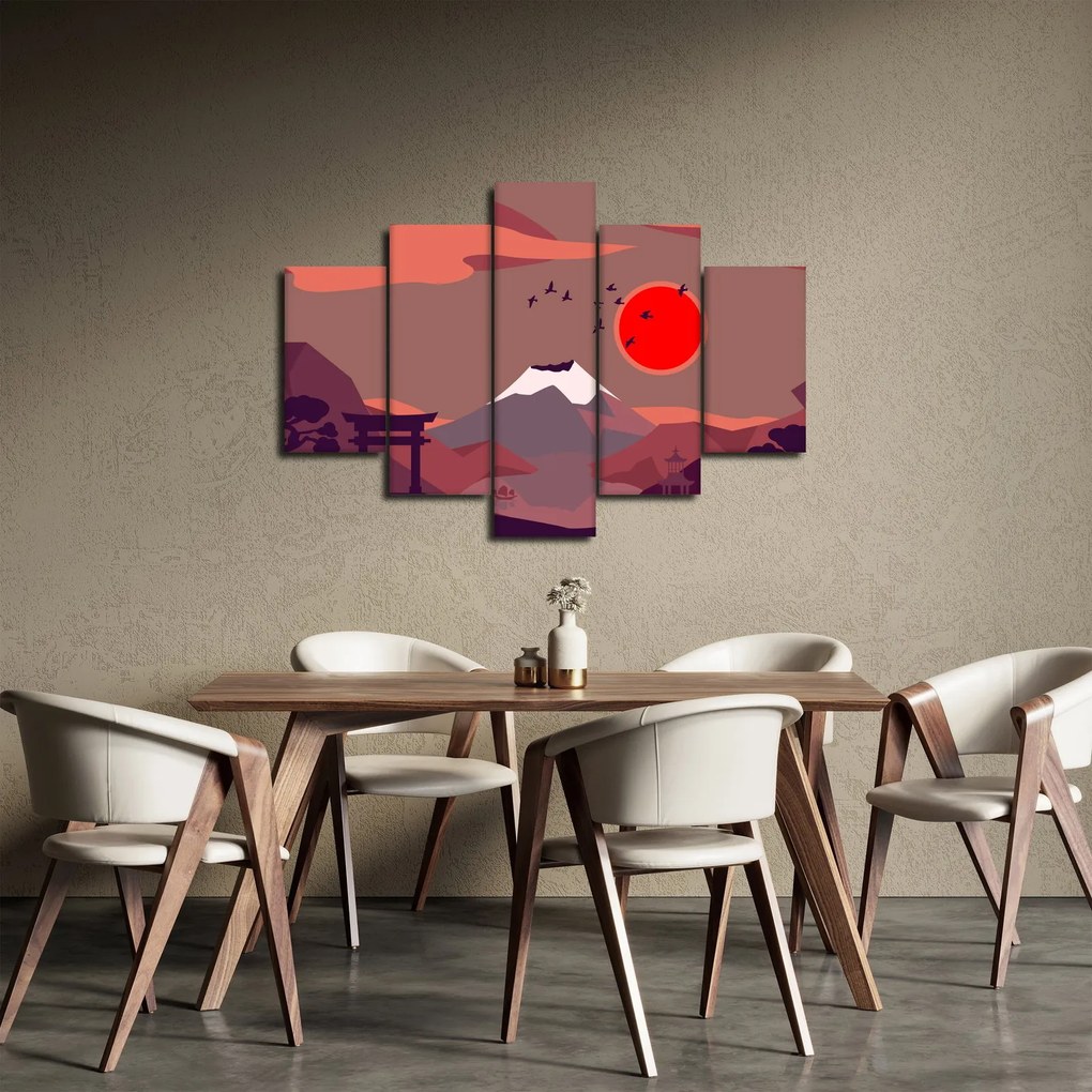 Tablou - Ilustrație a Muntelui Fuji (150x105 cm)