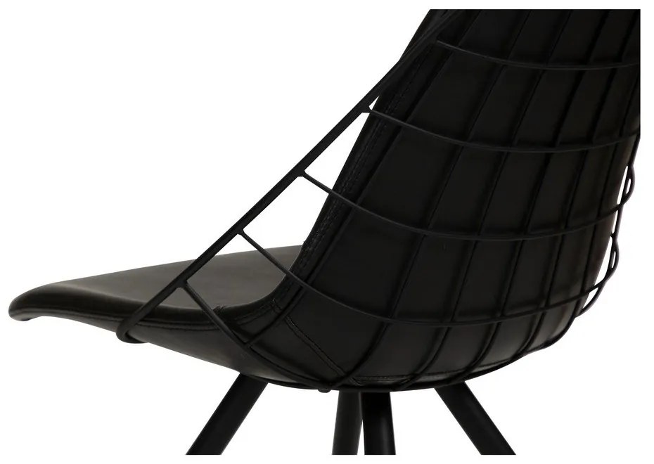 Scaun cu husă din piele artificială DAN-FORM Denmark Sway, negru