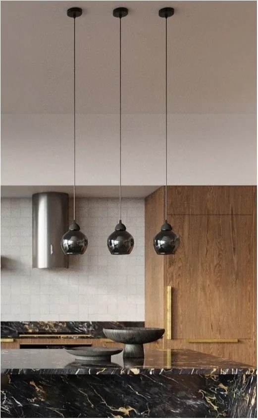 Lustră neagră ø 15 cm Grande – Sollux