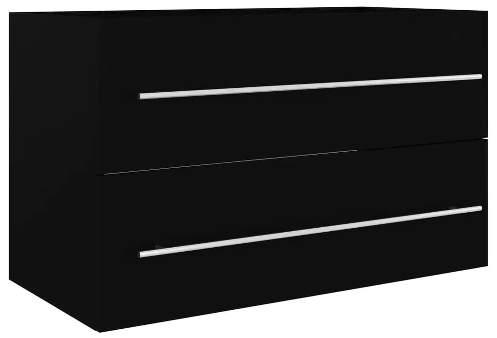 804702 vidaXL Dulap de chiuvetă, negru, 80x38,5x48 cm, PAL