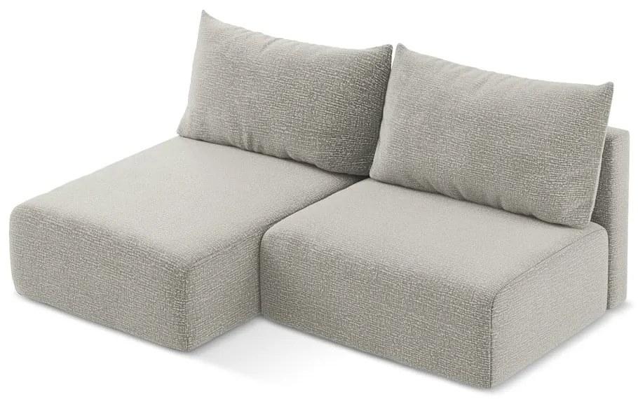 Colțar gri deschis extensibil/cu spațiu de depozitare (cu colț pe partea stângă) Kalena – Makamii