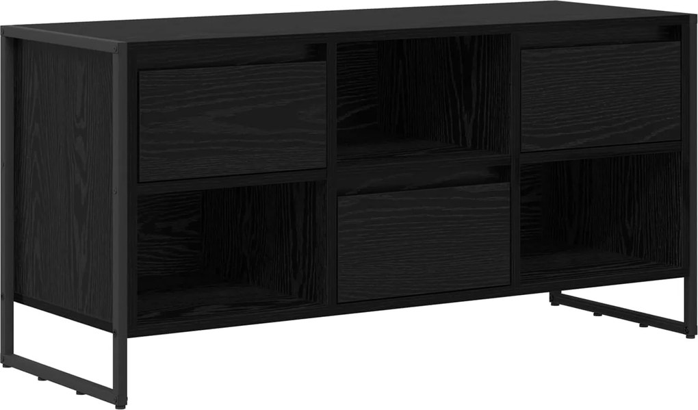 vidaXL Cabinet TV Stejar Negru 100 x 36 x 49,5 cm Lemn compozit