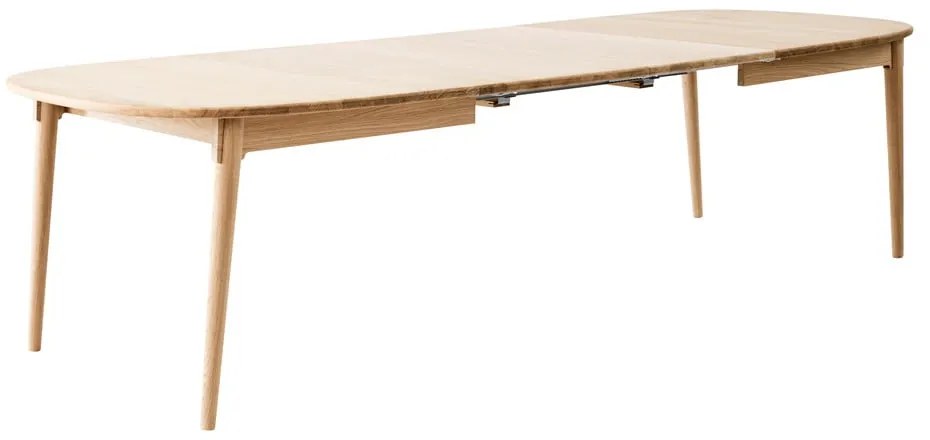 Masă de dining extensibilă din lemn de stejar cu blat suplimentar 106x184 cm Miro – Hammel Furniture