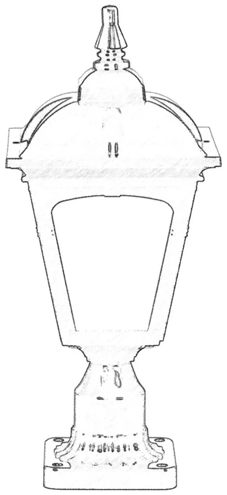 Aplica de perete exterior 68185 Alb 45x20 cm