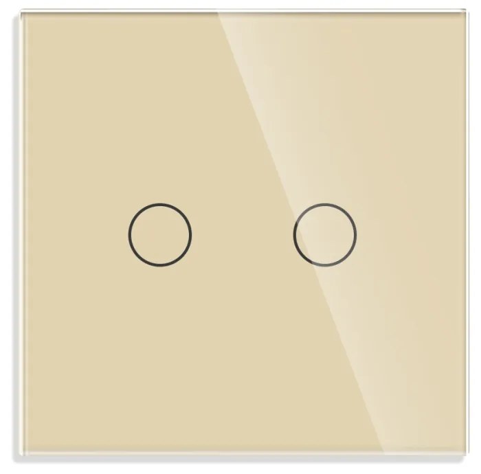 Intrerupator Dublu cu Touch din Sticla LUXION, protocol ZigBee