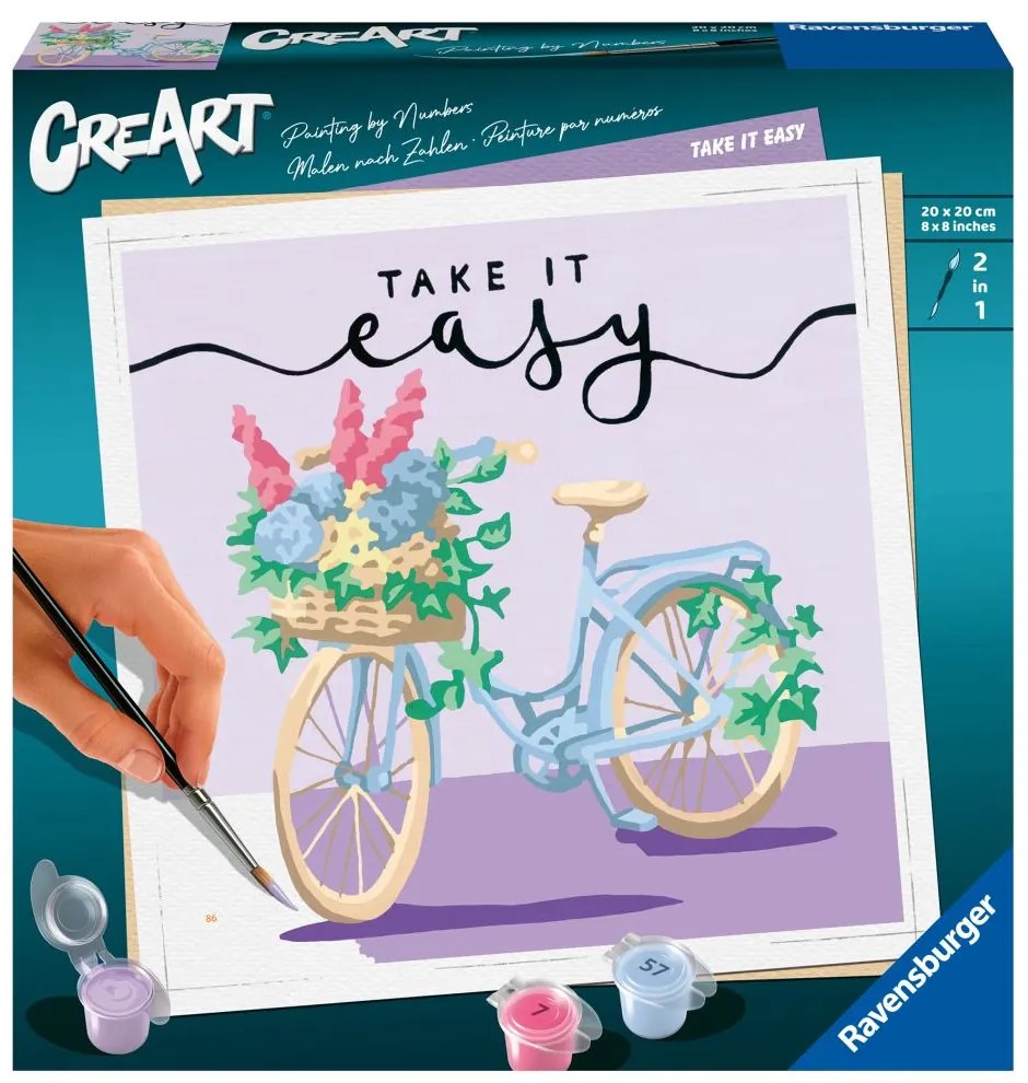 CREART PICTURA PE NUMERE PENTRU ADULTI BICICLETA TAKE IT EASY - RAVENSBURGER (RVSPBN20099)
