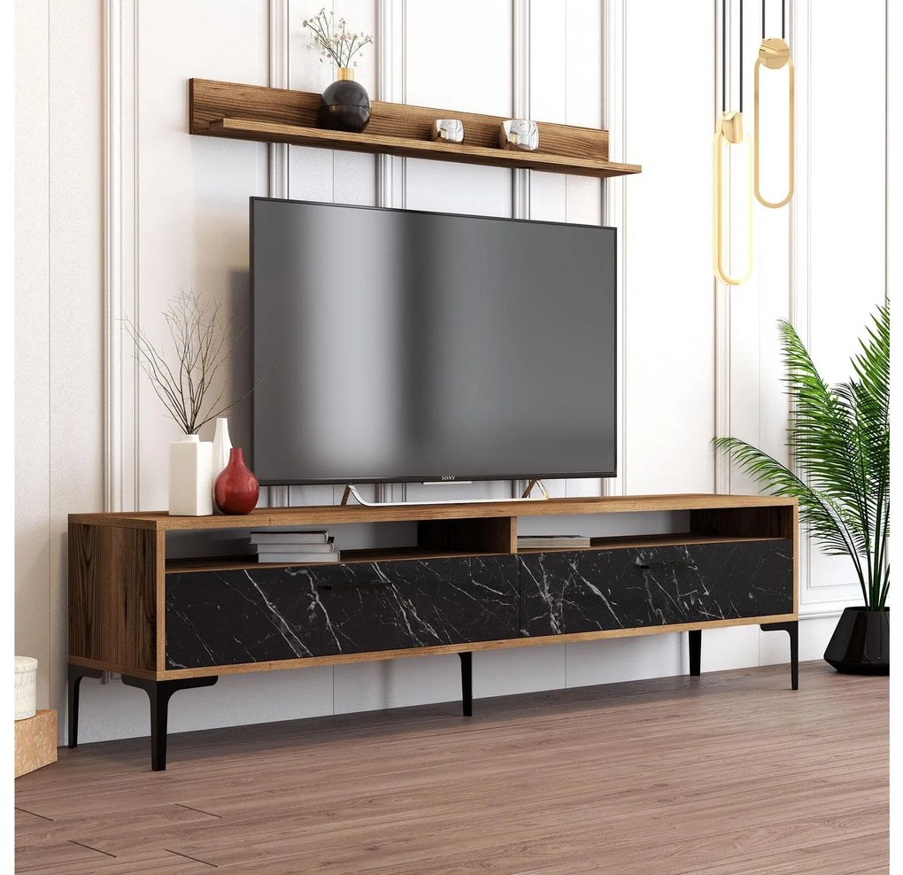 Set mobilier living Irma (nuc + negru). 1089194