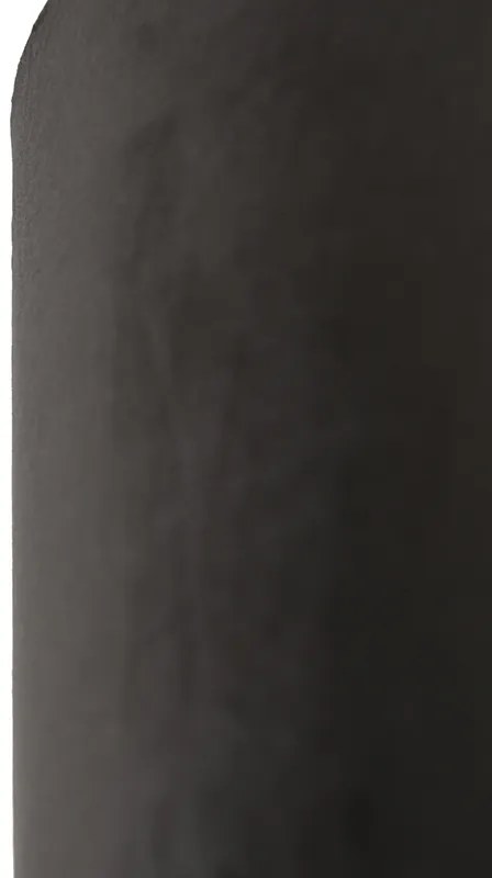 Abajur din catifea negru 20/20/20 cu interior auriu