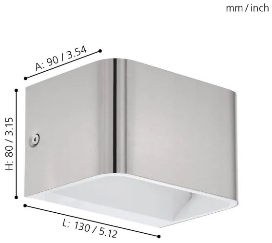 Eglo 98424 - Aplică perete LED SANIA LED/6W/230V