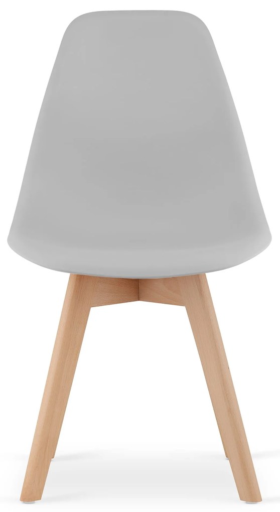 Set de masa 1 + 4, masa neagra ADRIA 120x80 cm + scaun gri KITO