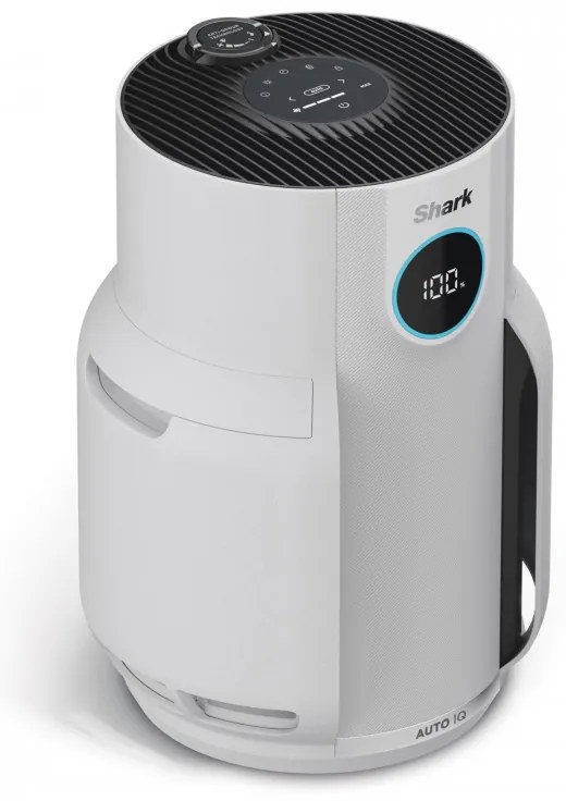 Purificator de aer Shark NeverChange HP150EU, 26W, Pana la 60 m², 5 viteze, Durata filtrul pana la 5 ani, Afisaj LED, Alb