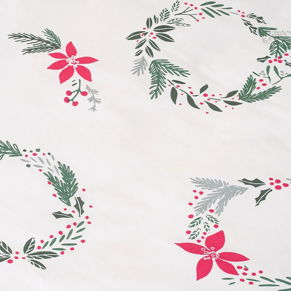 Lenjerie de pat din bumbac 4Home Christmas Holly, 140 x 220 cm, 70 x 90 cm