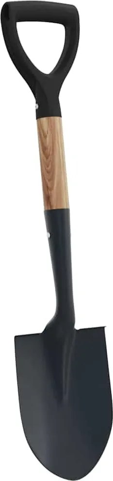 vidaXL Lopată Negru 68,5 cm Oțel Acoperit cu Putere și Lemn Solid