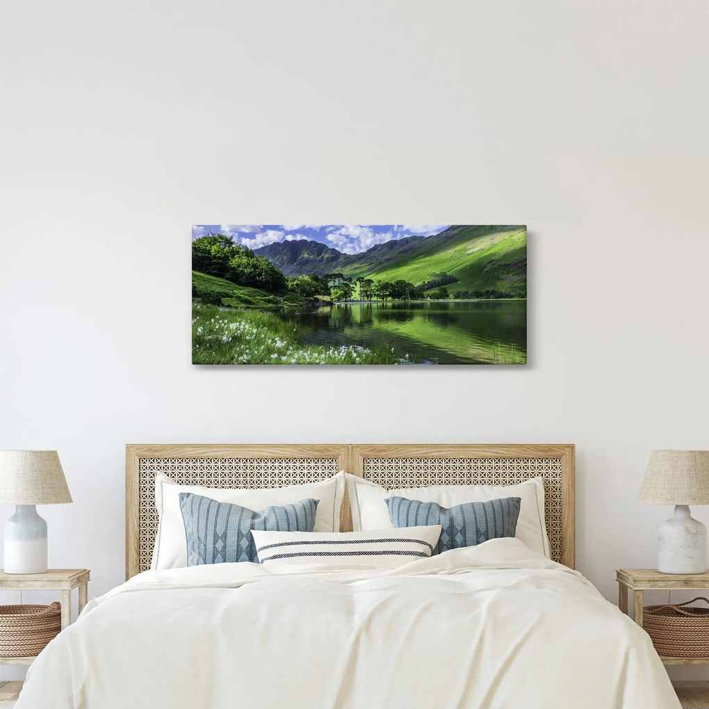 Tablou - Peisaj cu un lac (120x50 cm)
