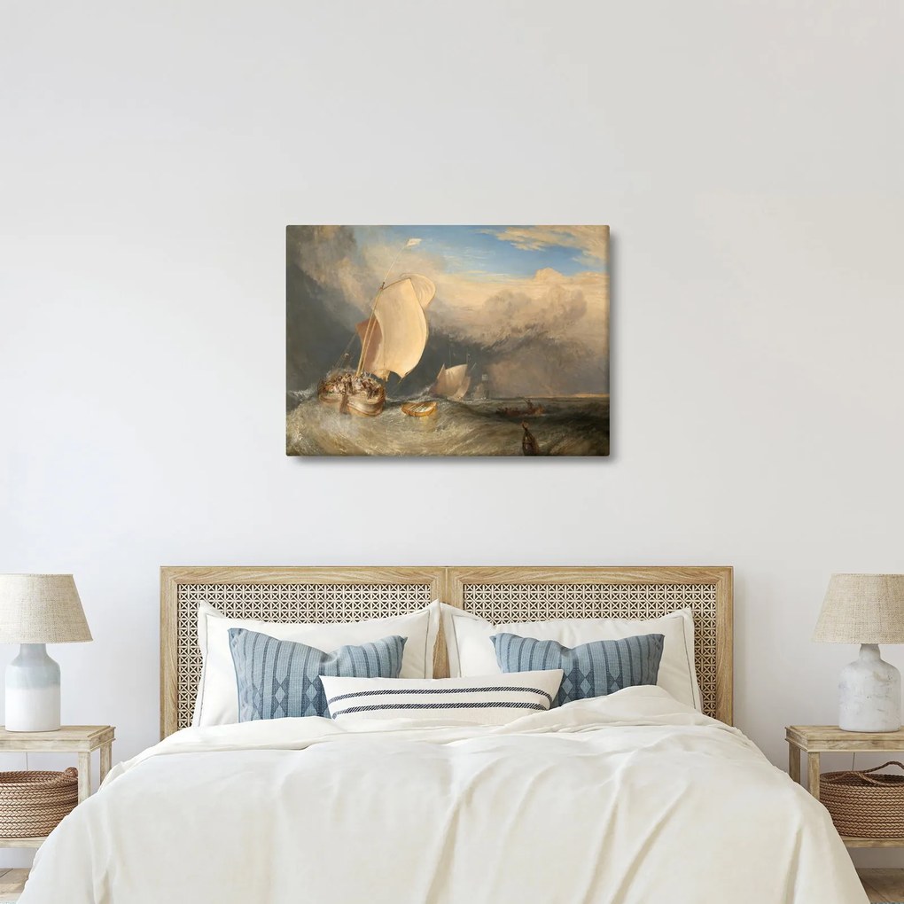 Tablou - William Turner, Fishing Boats with Hucksters Bargaining for Fish, reproducere (70x50 cm)