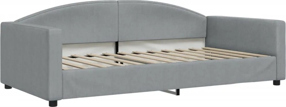 vidaXL Cadru de pat, gri deschis, 100 x 200 cm, material textil