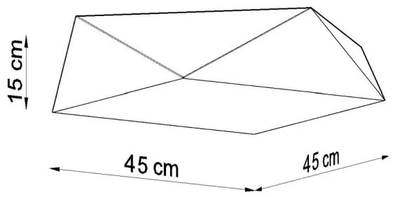 Plafonieră HEXA 3xE27/60W/230V argintie