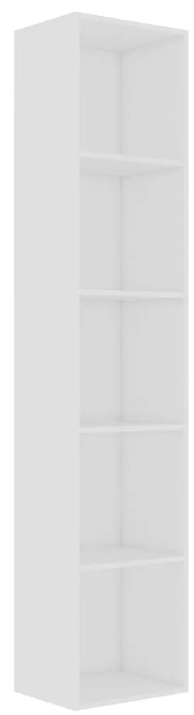 800954 vidaXL Bibliotecă, alb, 40x30x189 cm, lemn prelucrat
