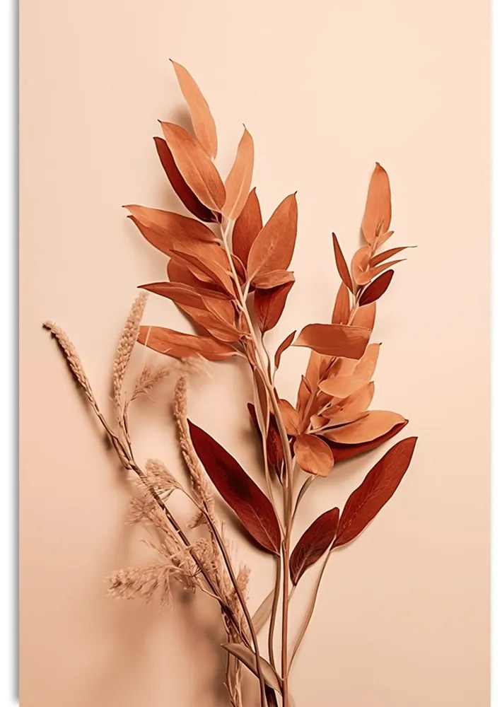 Tablou frunze Peach Fuzz