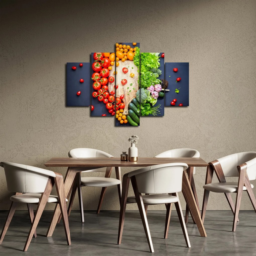 Tablou - Masa plină cu legume (150x105 cm)