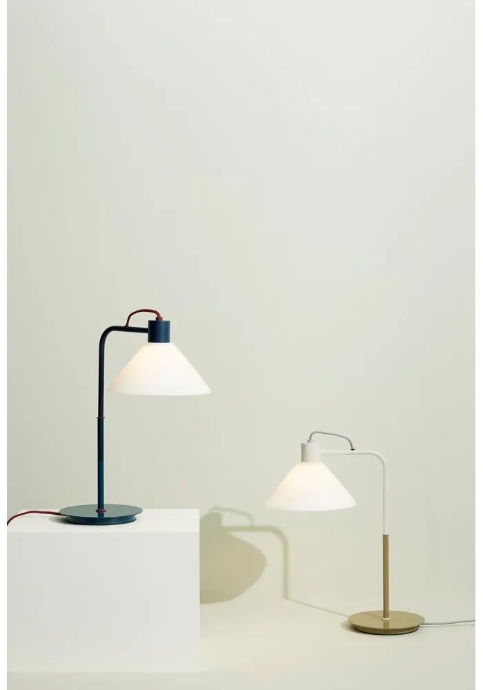 Veioză în culoarea petrolului cu abajur din sticlă (înălțime 44 cm) Spot – Hübsch