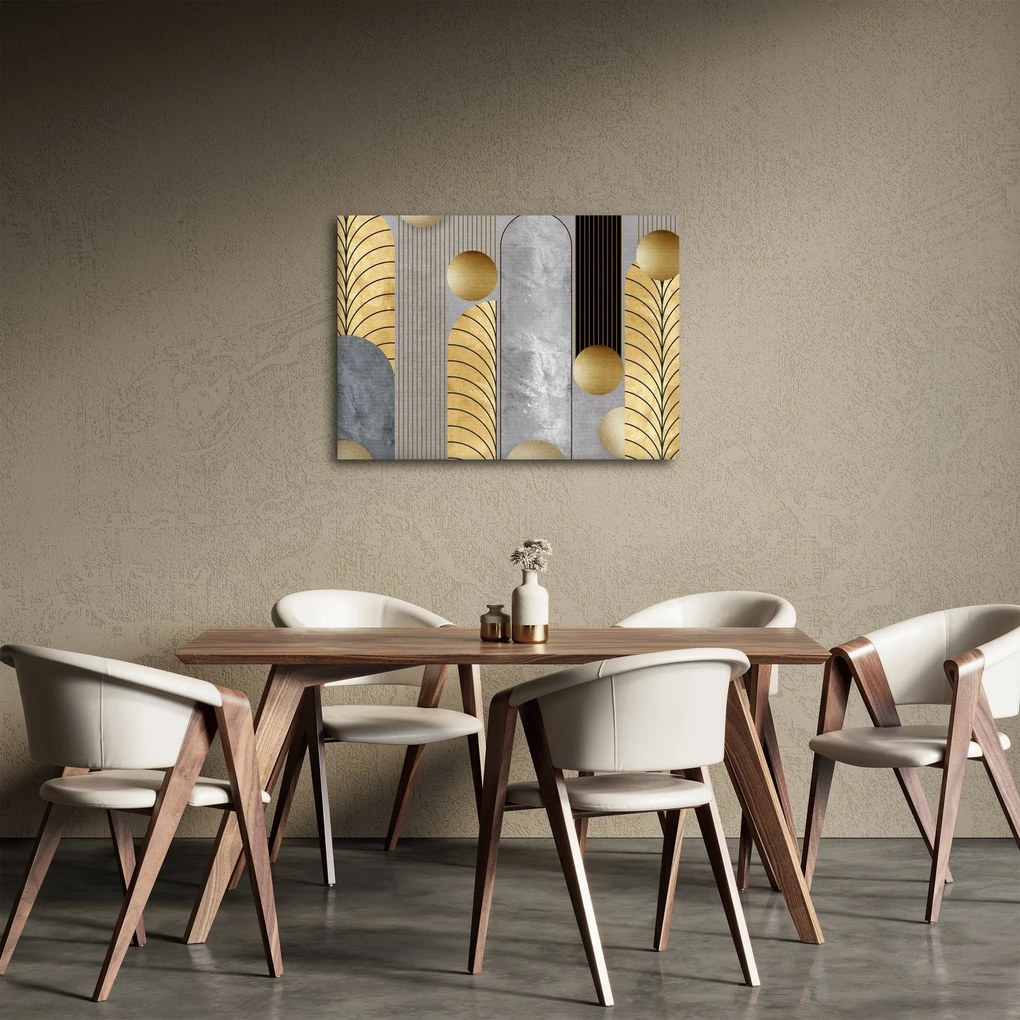 Tablou - Decorațiuni de aur (70x50 cm)