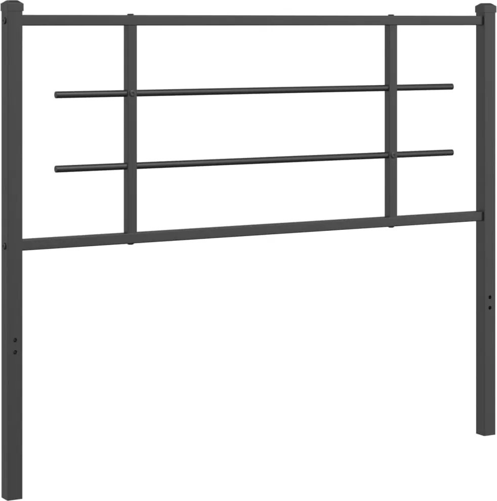 vidaXL Tăblie de pat de schimb metalică, negru, 107 cm
