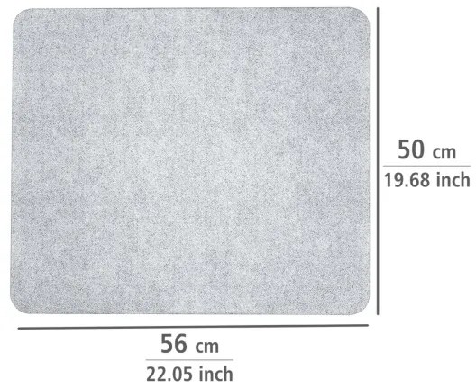 WENKO 2511910800 - Placă de acoperire 50 x 56 cm, transparentă/gri