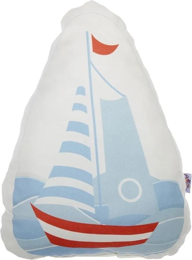 Pernă din amestec de bumbac pentru copii Mike & Co. NEW YORK Pillow Toy Boat, 30 x 37 cm