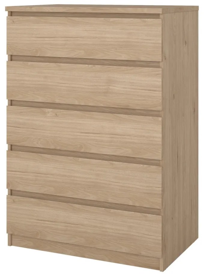 Comodă în culoare naturală cu aspect de lemn de stejar 77x111x50 cm Naia – Tvilum