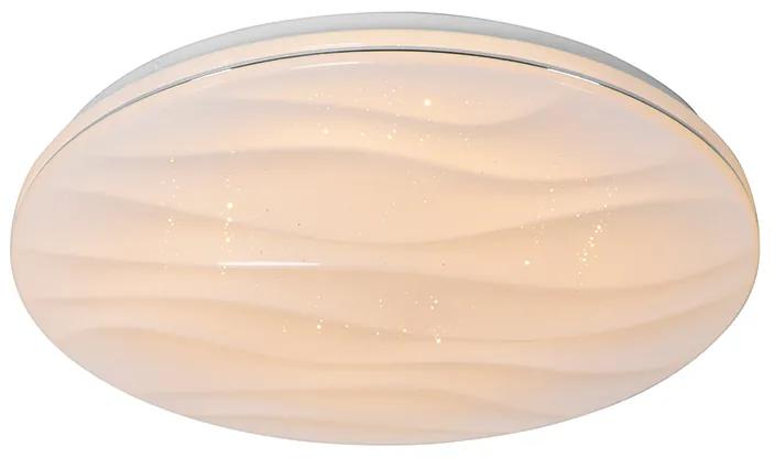 Lampă de plafon alb 38 cm incl. LED cu telecomandă - Damla