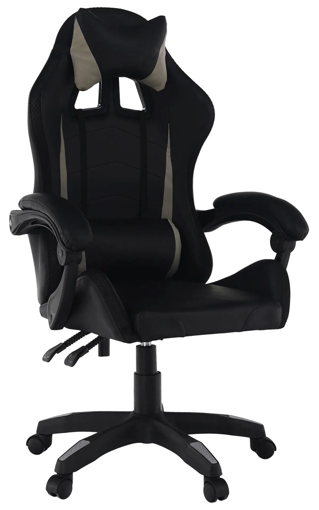 Scaun de birou / joc, gri / negru, JUKA