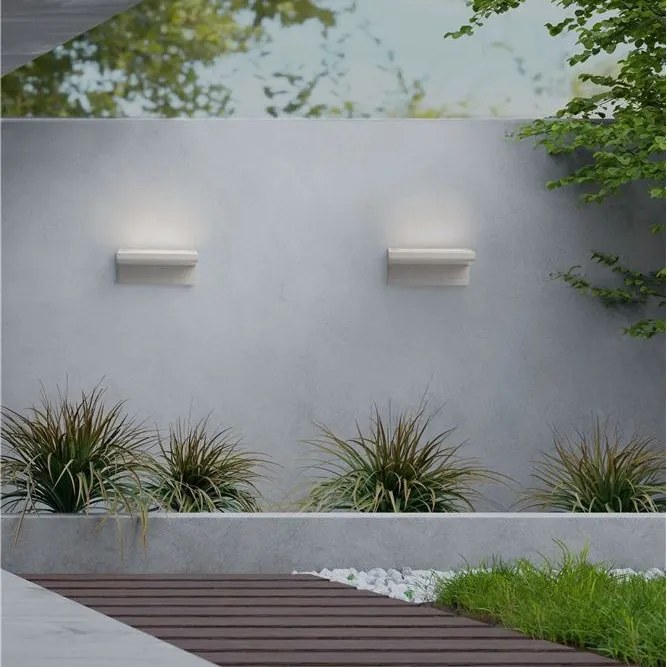 Aplica LED din ciment alb pentru exterior IP65 LITA