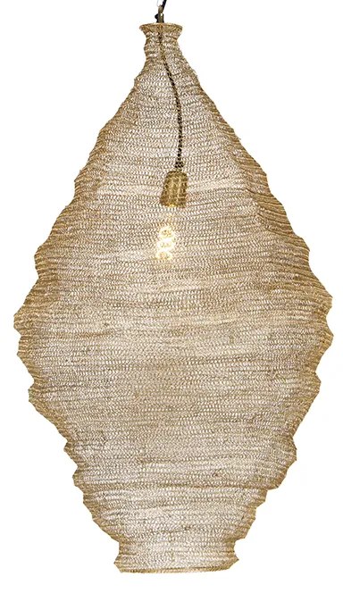 Lampă suspendată orientală aurie 90 cm - Nidum