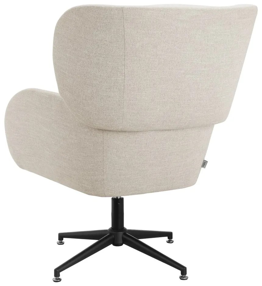 Fotoliu alb wing cu tapițerie din catifea Vanessa – Støraa