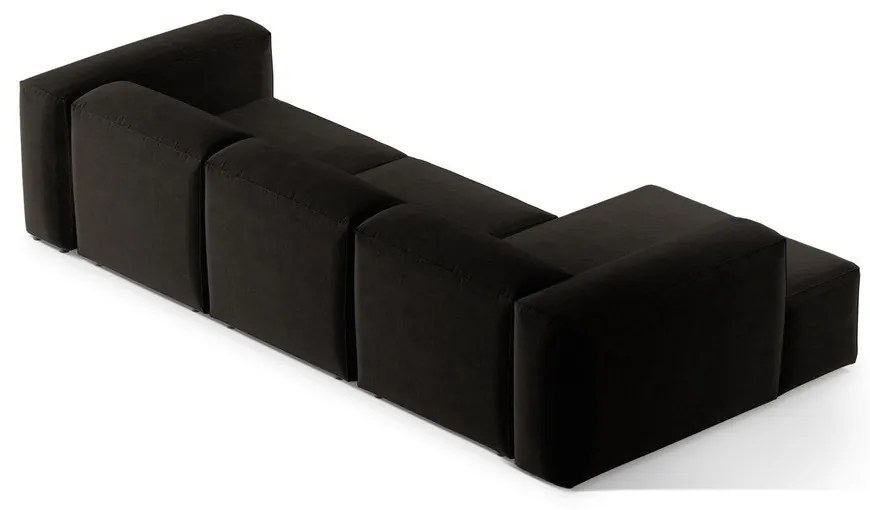 Colțar negru (cu colț pe partea stângă/cu șezlong) Bergamo – Cosmopolitan Design