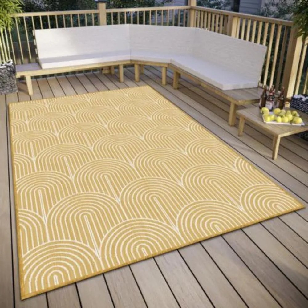 Covor de exterior galben ocru 200x290 cm Pangli Ochre – Hanse Home