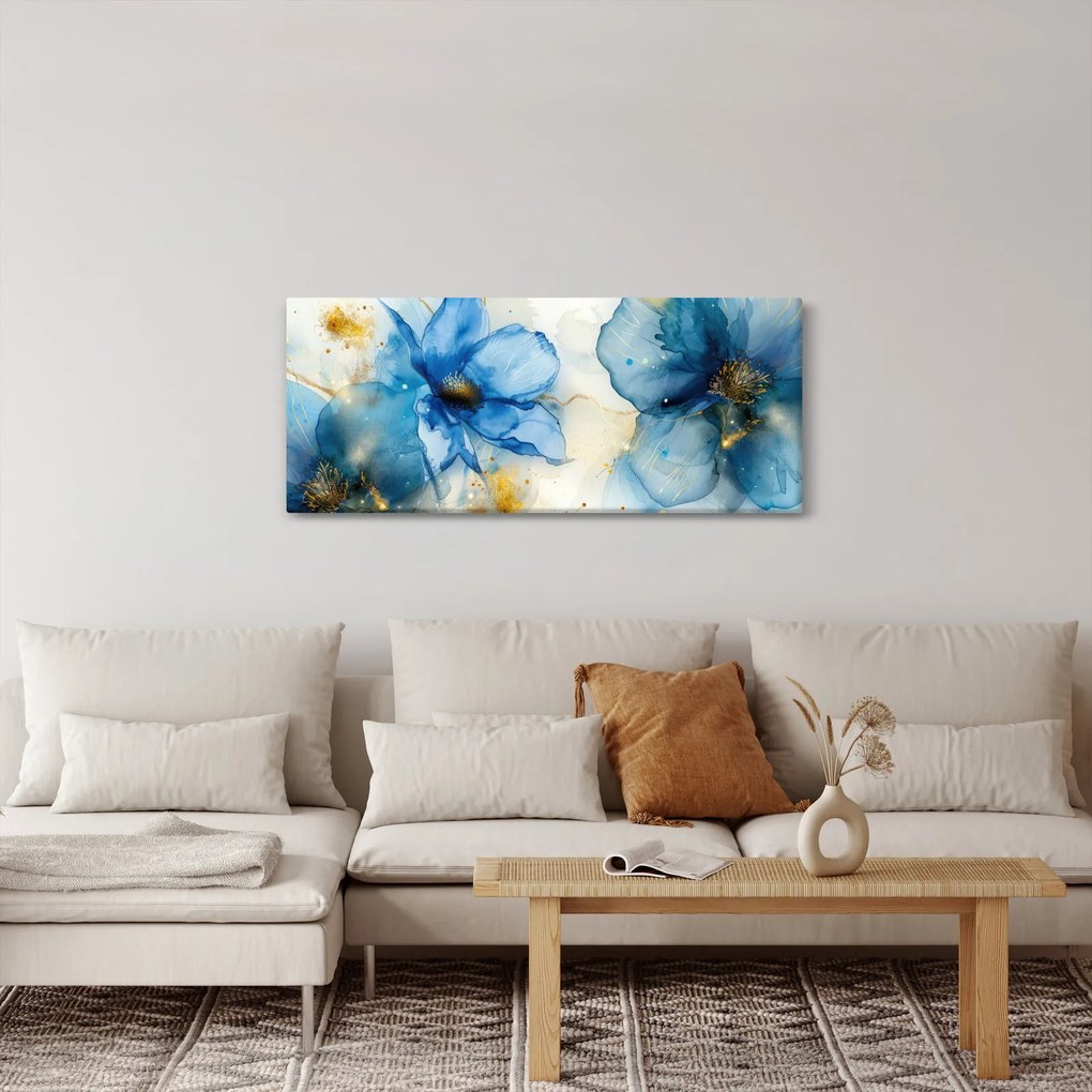 Tablou - Floral, pictură cu cerneală (120x50 cm)